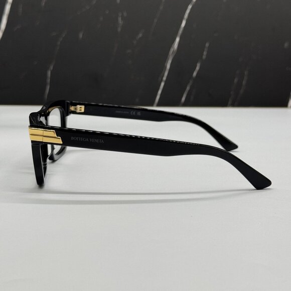 NEW BOTTEGA VENETA BV1059O 001 SQUARE BLACK WOMEN EYEGLASSES - Picture 6 of 10